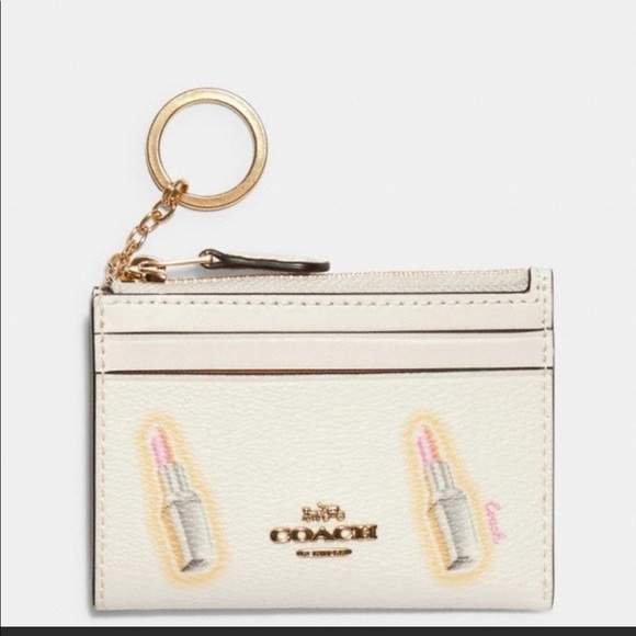Coach Handbags - Coach Mini Skinny Id Case With Lipstick Print